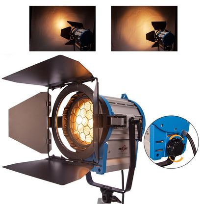 Photography Lighting Kit: (2) Fresnel Tungsten 1000W 3200K Video Lights Dimmer Lamp with (2) Light Bulb Halogen for Shooting, Studio Light Kit for Live Streaming Filming