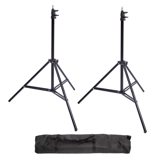 2m Aluminium Light Stand x2 + Carry Bag