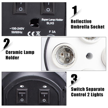 4in1 E27 Socket Adapter