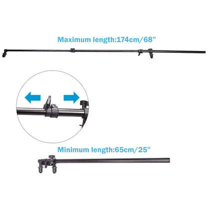 Reflector Boom Arm, Extendable 65cm-174cm with Light Stand Clamp