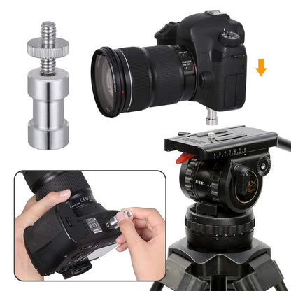 Camera Screw, 23pcs 1/4 Inch and 3/8 Inch Converter Threaded Screws Adapter Mount Camera Hot Shoe Mount to 1/4 Set Camera Spirit Level for Camera/Tripod/Monopod/Light Stand