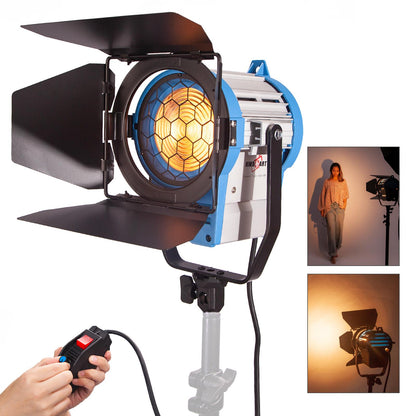 BOLLUMA 650W Studio Fresnel Spotlight, Dimmable, Including 650W Bulb, GY9.5