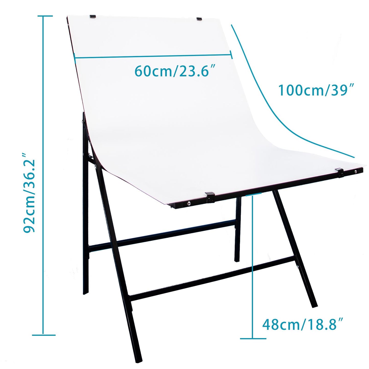 Easy Setup 60x100cm Folding Product Table, Chair Type, with 4 Coloured Backdrops