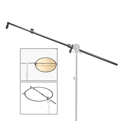 174cm Reflector Holder Boom with Light Stand Mounting Clamp