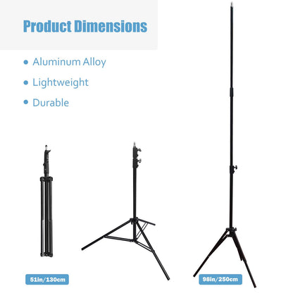 210cm Spring Cushioned Heavy Duty  Light Stand