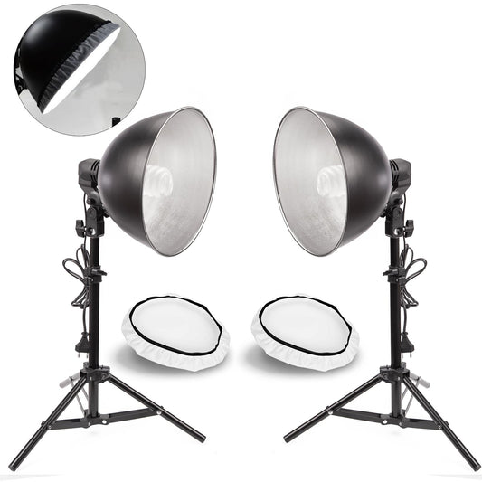 Mini Studio Continuous Lighting Kit with 45W Bulb, Stand and Softbox, 2 Sets