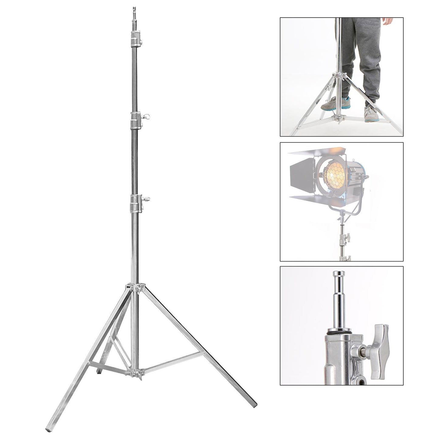 Photo Video Lighting Stand Heavy Duty Light Stand Support Stand, 4m 13 Feet Sturdy Tripod for Photography Reflector Softbox Light Umbrella Ideal for Filming Video Shooting