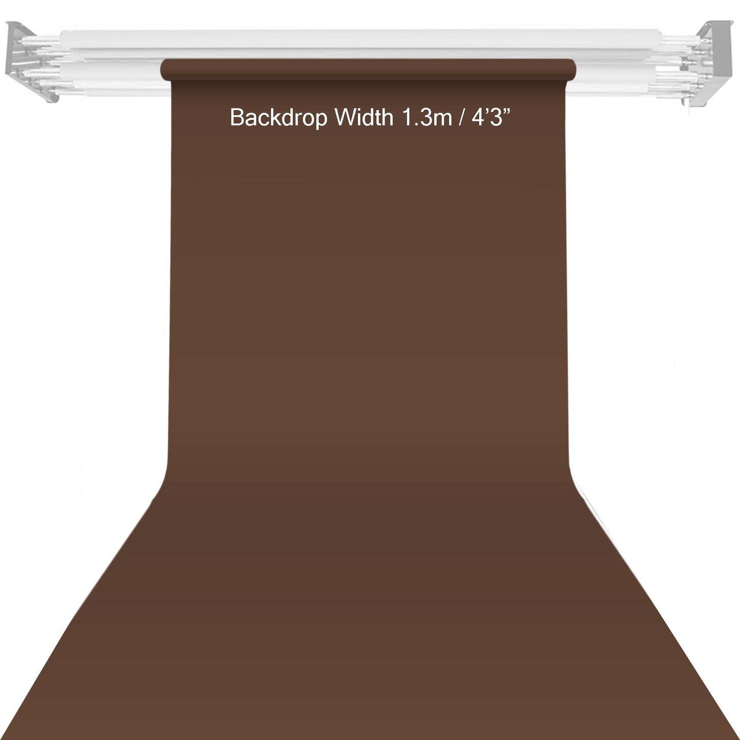 BOLLUMA Peat Brown Paper Backdrop 1.35m x 10m and Stand Included