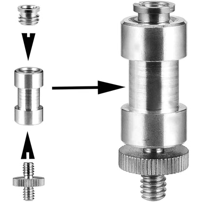 4 Pieces 1/4" 3/8" Tripod Screw Converter Adapter Flash Light Stand Camera Spigot Hot Shoe Camera Spirit Level for DSLR Camera,Tripod, Shoulder Rig, Lighting Equipment, Camera Cage, LED Panel