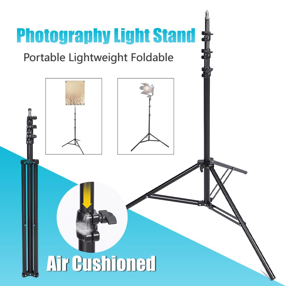 Air Cushioned Light Stand, 230cm Adjustable Sturdy Tripod Stand for Reflector, Softbox, Light, Umbrella, Portable Lightweight Photography Video Studio