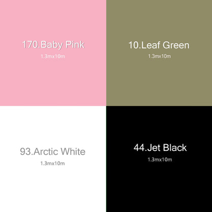 4 x Half Size BOLLUMA Seamless Paper Background, Arctic white, Leaf green, Jet black, Baby pink