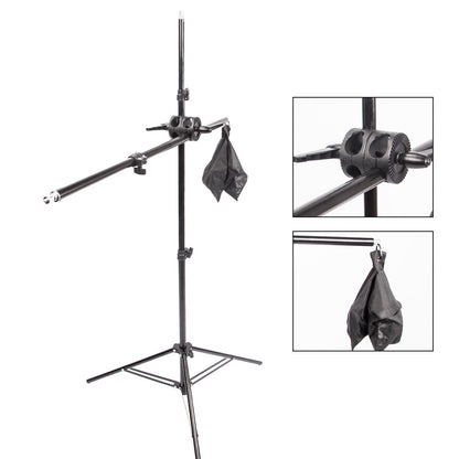 75-135cm Boom Arm with Sandbag, Dual Clamp and 2m Light Stand