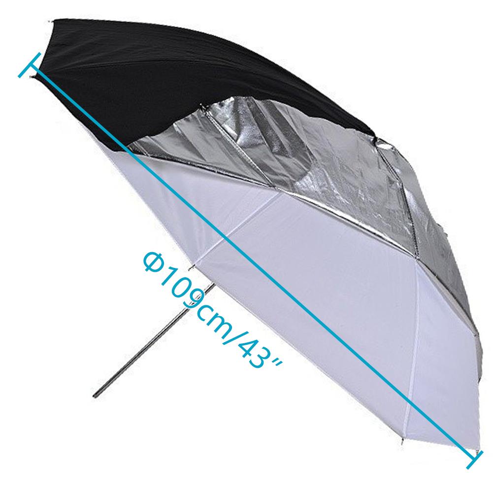 43" (109cm) Professional Umbrella with Detachable Reflector to Change to Diffuser