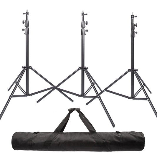3x 3m Spring Cushioned Stand, Heavy Duty, with Multifunction Adaptor and Padded Bag