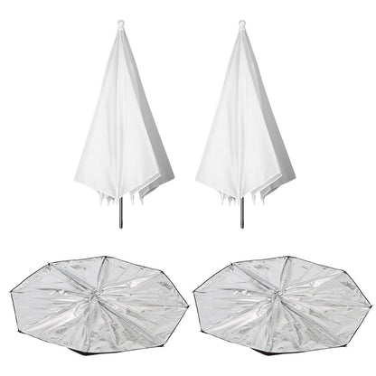 2x 33" 2in1 Studio Umbrellas