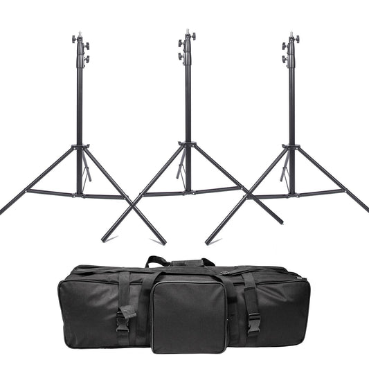 Studio Photo Heavy Duty Light Stand x3, 260CM Photography Air Cushioned Light Stand Tripod, for Monoight Reflector Softbox Video Shooting, 3 Sets