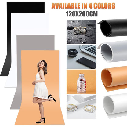 Black + White + Peach + Grey PVC Backdrops, 1.2m x 2m, with Mounting Frame