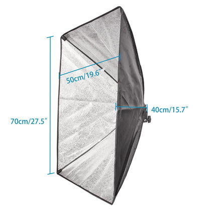 Continuous Lighting 4in1 Softbox Kit 45W with White / Silver Umbrellas & Reflector