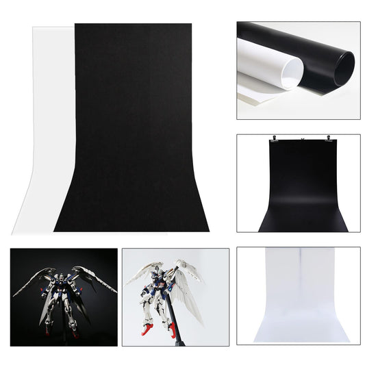 Black + White PVC Backdrops, 1.2m x 2m