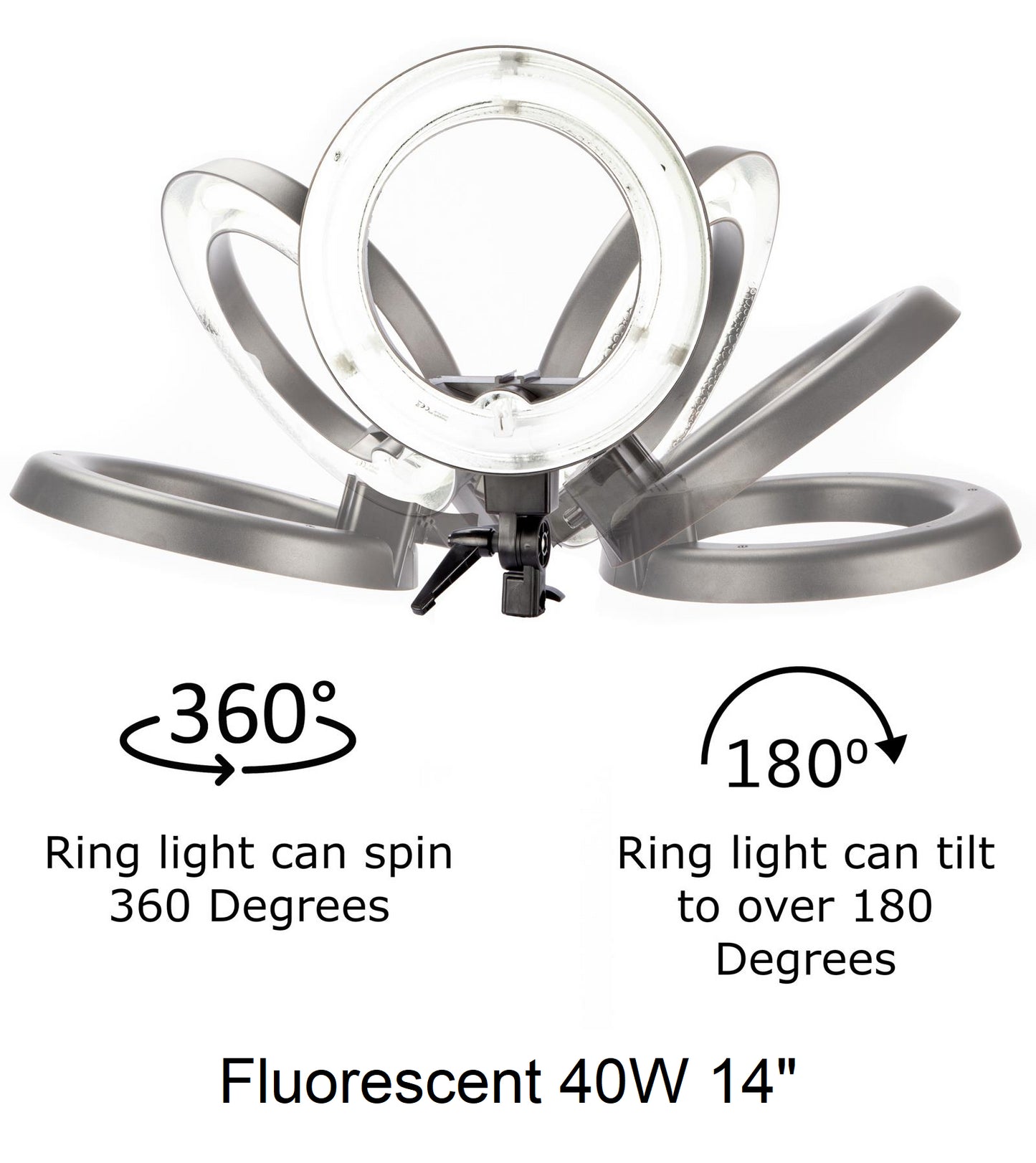 13.5" Ring Light, 40W, 5500K (Daylight) with Black Carry Bag and Cellphone Mount