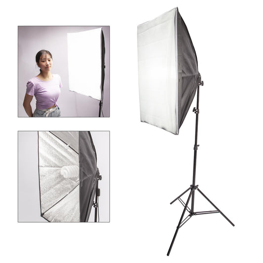 Photo Lighting Kit, Softbox Lighting Equipment, with Photography Light Stand 150W Long Lifespan Bulb, for Studio Video Editing Filming