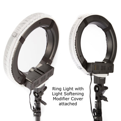 13.5" Ring Light, 40W, 5500K (Daylight) with Black Carry Bag, Cellphone Mount, Stand and Bluetooth Trigger