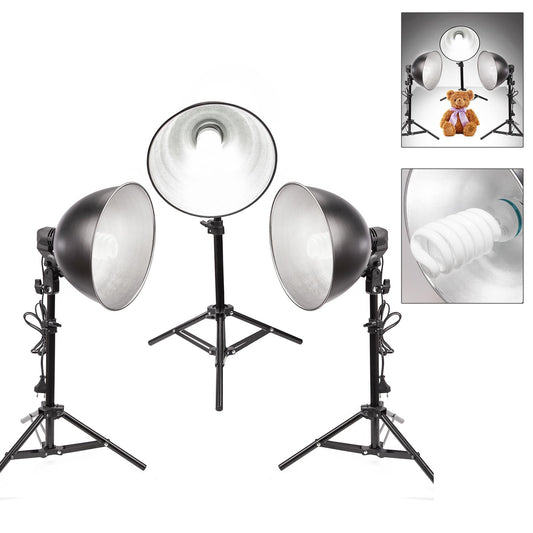 Mini Studio Continuous Lighting Kit with 150W Bulb and Stand, 3 Sets