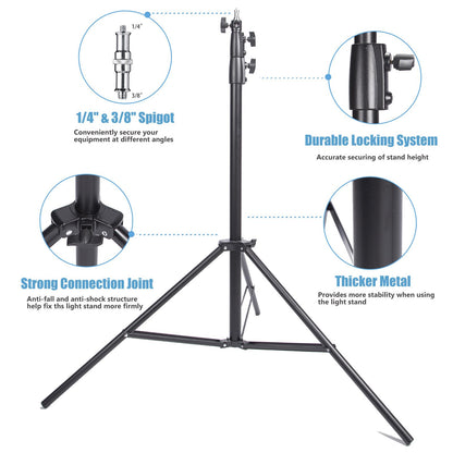 2.7m Spring Cushioned Stand, Heavy Duty, with Multifunction Adaptor