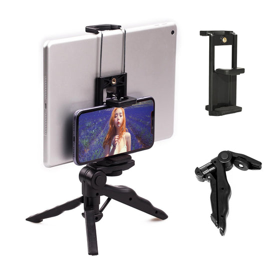 Pistol Grip Stabiliser, Converts to Tripod, with Cellphone/Tablet Mount