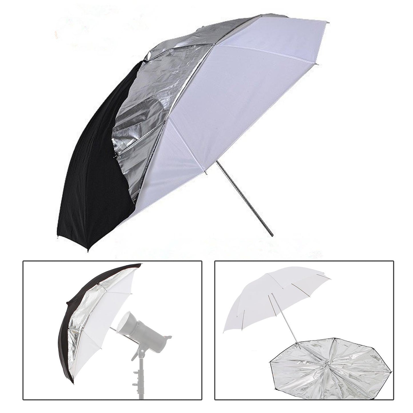 43" (109cm) Professional Umbrella with Detachable Reflector to Change to Diffuser