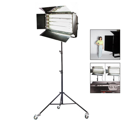 4 Bank Fluorescent Panel Light & Wheeled Stand Kit