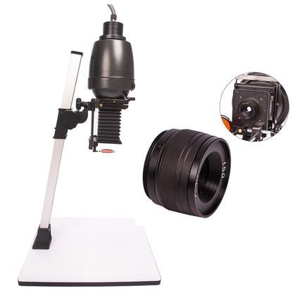 Adjustable Universal Photography Darkroom Enlarger Kit, Metal Universal Black and White Enlarger with 50mm Lens F4.5 Enlarging Lens, for Wall Projection Floor Projection