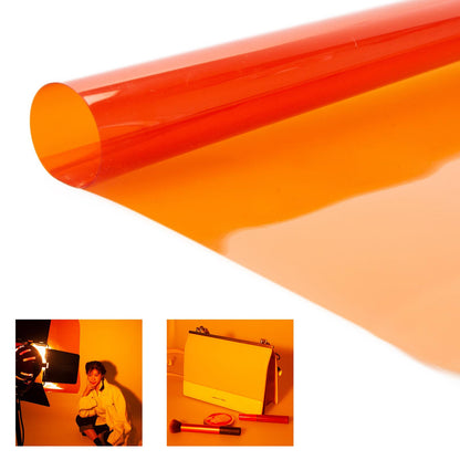 Orange Color Correction Lighting Gel Filter Sheet 16x20 inches, Full CTO, Photography Transparent Light Gels for 800W Red Head Light Strobe Spotlight Flash Photo Studio Video, 4 Packs