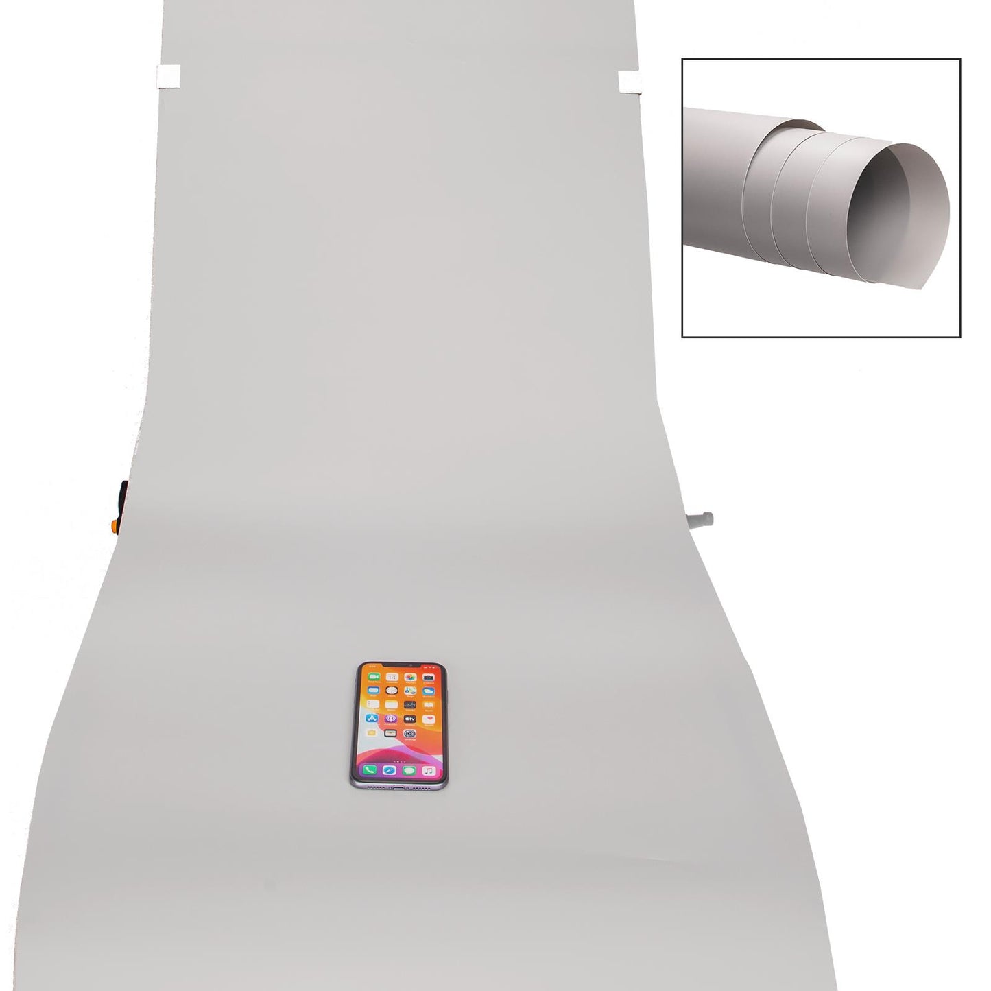 2 Rolls Grey PVC Backdrop, 0.6m x 1.3m