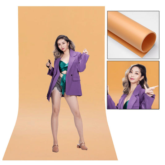 2 Rolls Peach PVC Backdrop, 1.2m x 2m