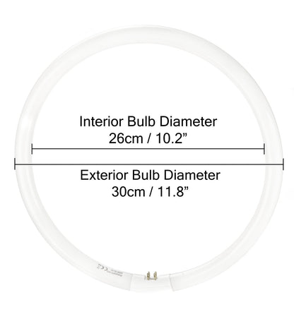PYXEL STUDIO Fluorescent 12" Circular Ring Light Bulb Round Tube 40w 5500k Daylight Colour Temperature 4 Pin T6 Light Lamp Replacement Spare