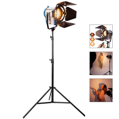 1000W Fresnel Spotlight, Including Bulbs and 3m Spring Cushioned Stand